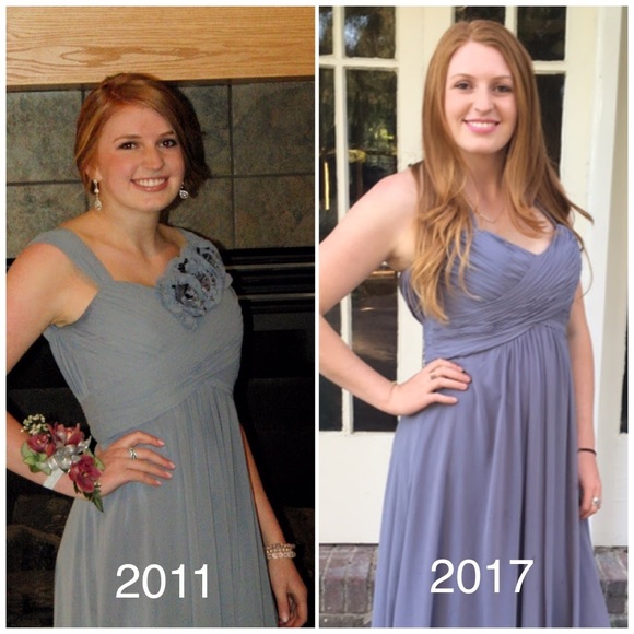 Gray floor length formal dress - Picture 1 of 2